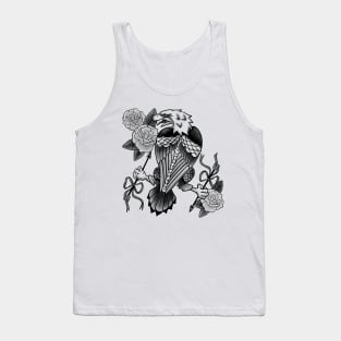 The Royal Tattoo Eagle  and Rose Arrow Graphic Print Tank Top